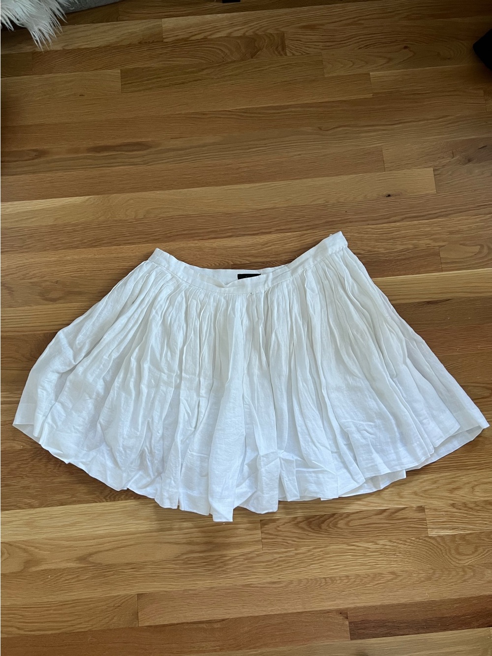 J. Crew White Full Circle Midi Skirt